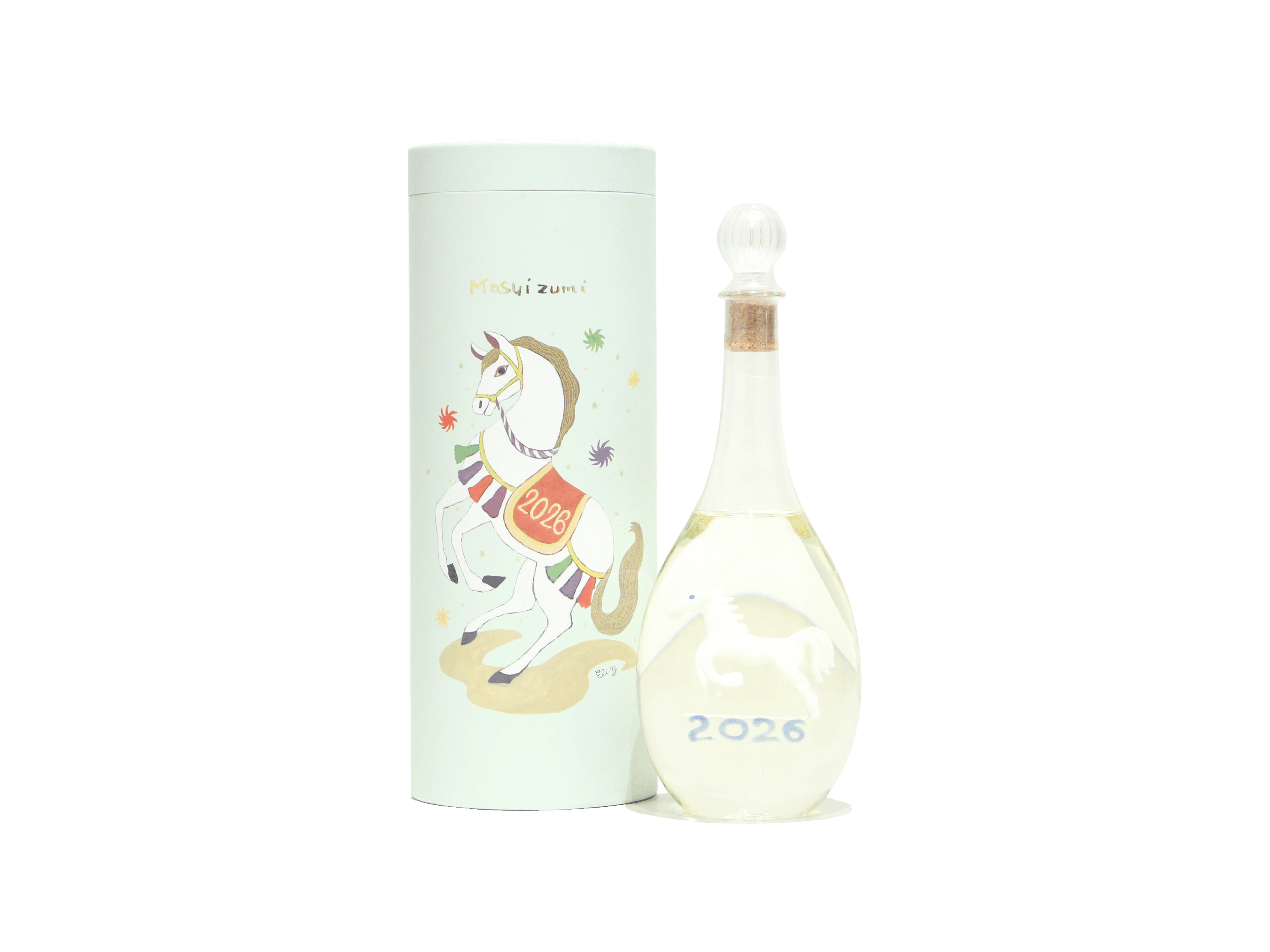【新品未開封】日本酒・満寿泉 2026干支ボトル「午」 外箱・紙袋付 満寿泉 干支ボトル 2026 午年 純米大吟醸 520ml さかや栗原｜商品詳細