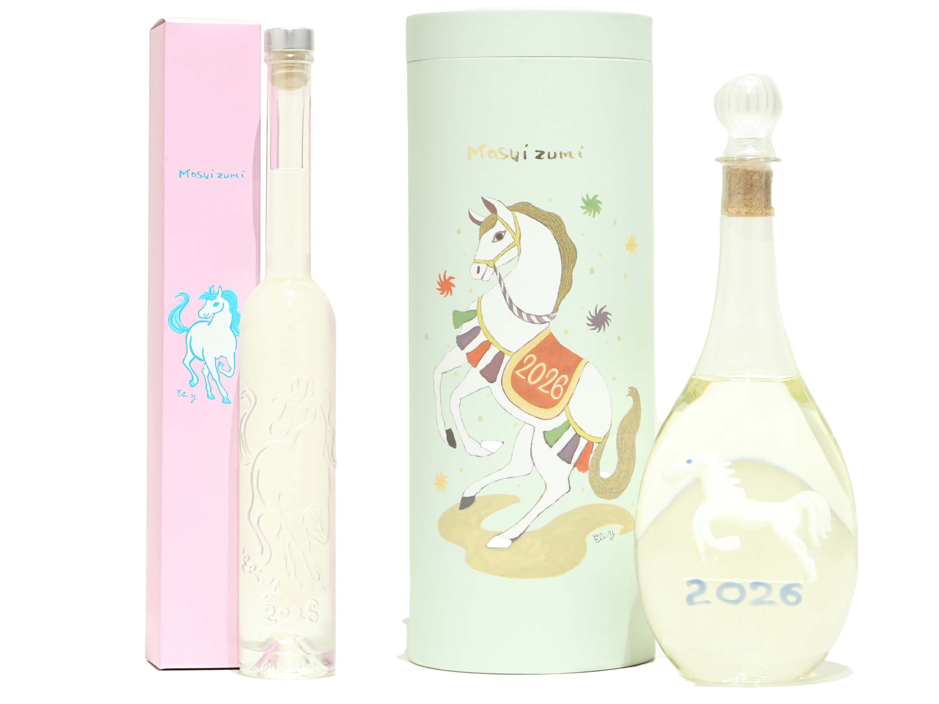 未使用品　玉盃　５個セット　日本製　迎春 数量限定】満寿泉 飛躍を祈る 干支「午」迎春セット | 日本酒・ワイン